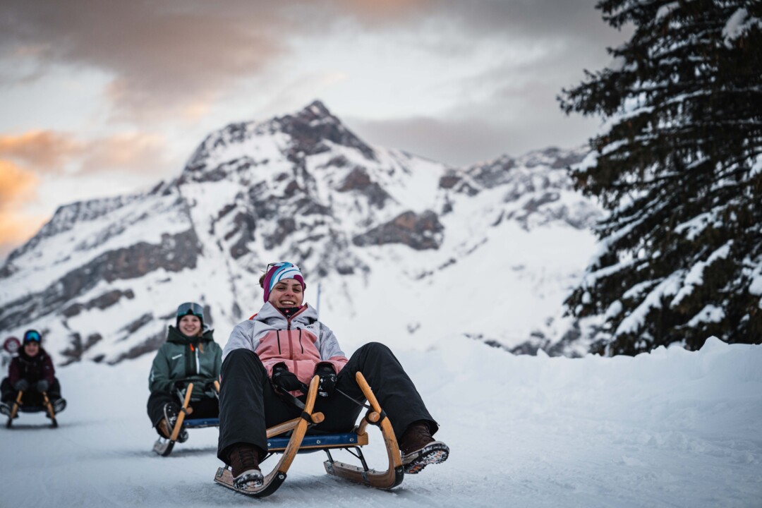 Sledging in Les Diablerets - AV