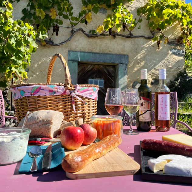 Winemaker's basket & Wine tasting in Ollon