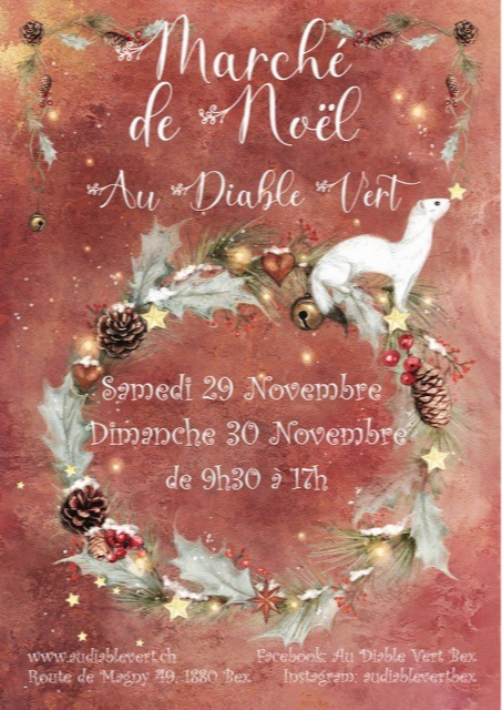 Flyer for Le Jardin Au Diable Vert Christmas market 2025