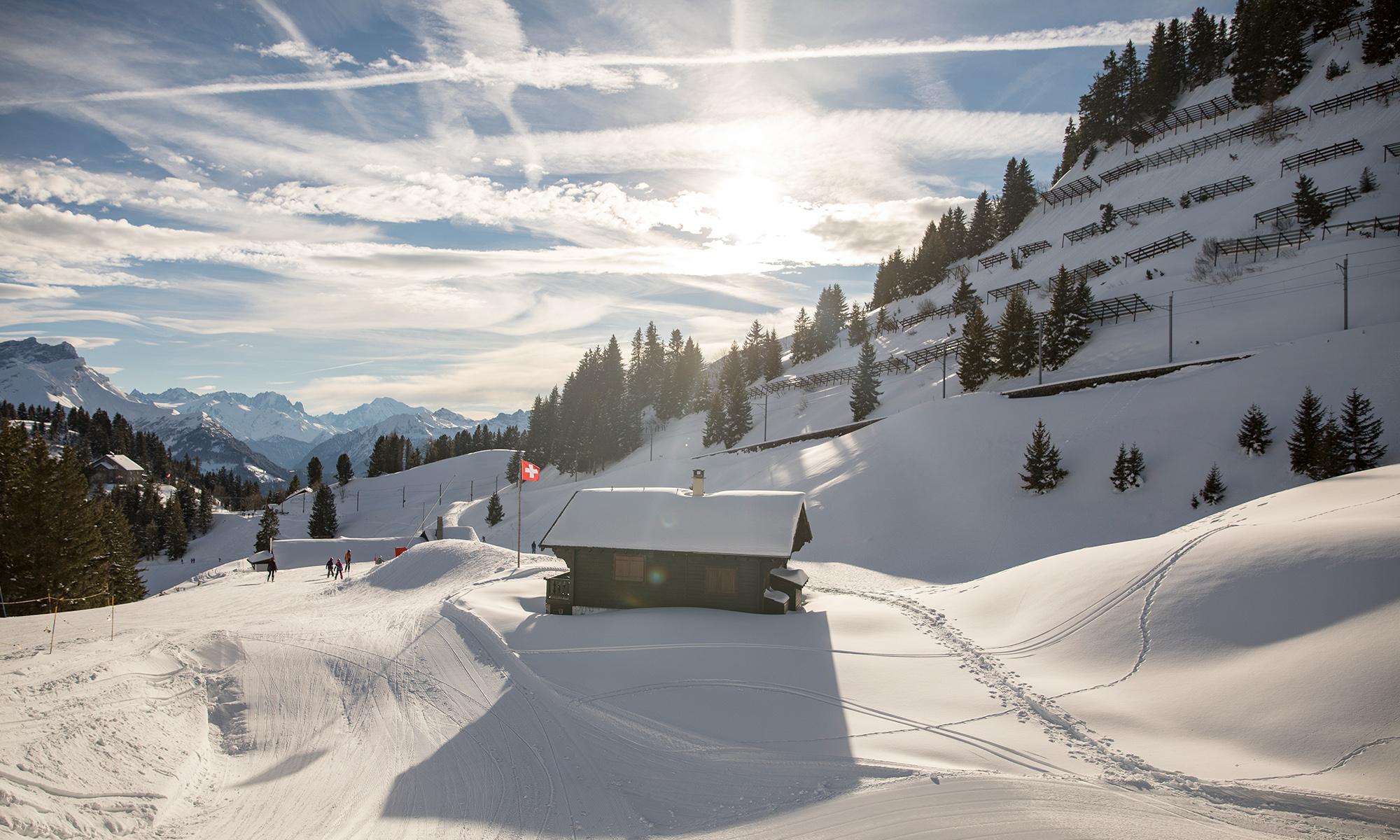 Winter walking routes in Villars