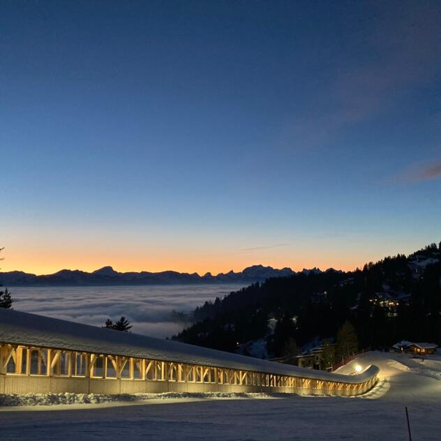 Luge nocturne à Frience