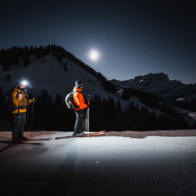 Ski de randonnée en nocturne le mardi à Villars