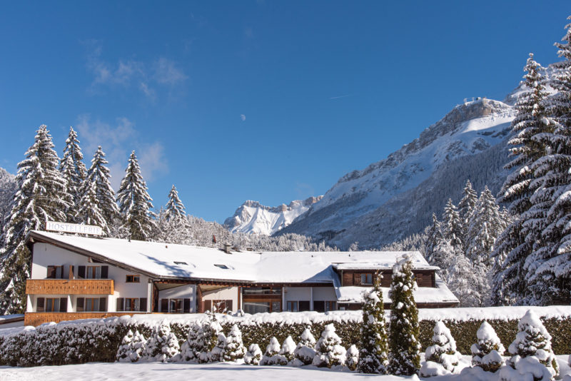 Les Sources Hotel in winter