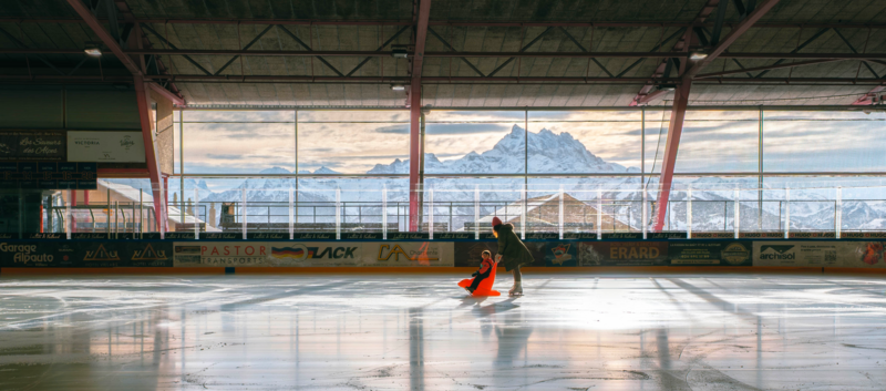 Patinoire de Villars en hiver (usage autorisé jusqu'à février 2031)