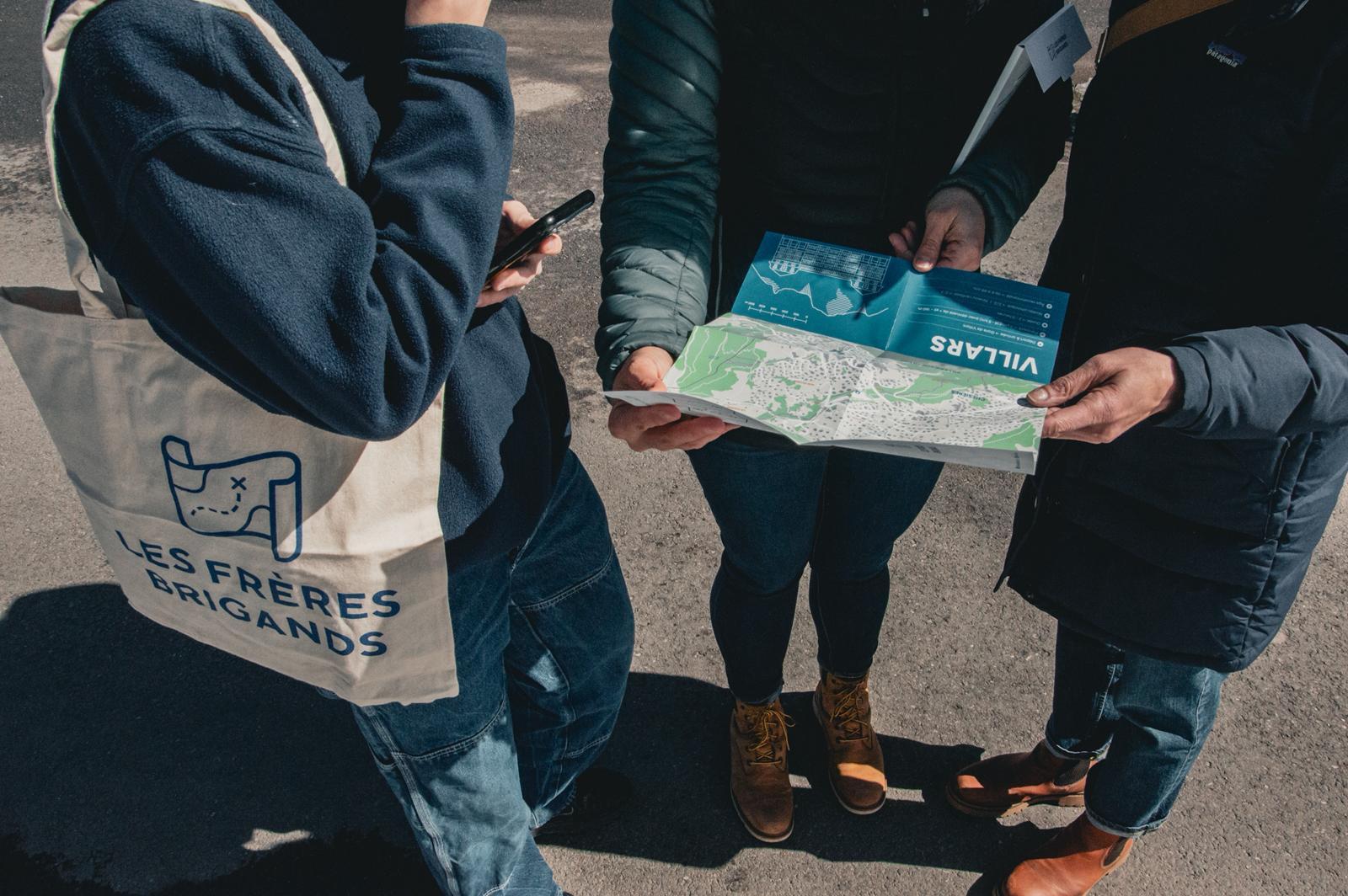 We check the map to figure out the next direction to follow