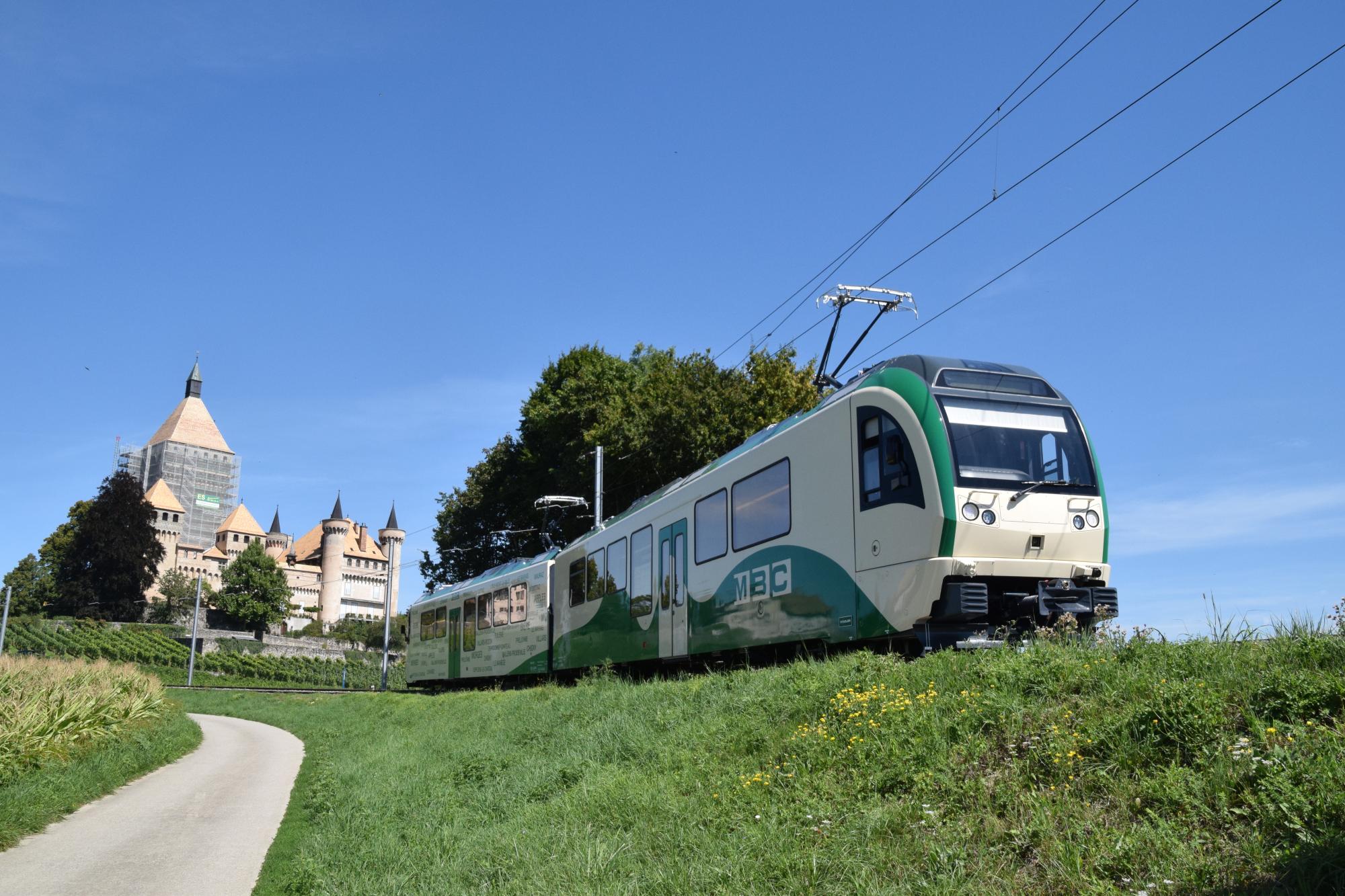 Train MBC Vufflens château (travaux)