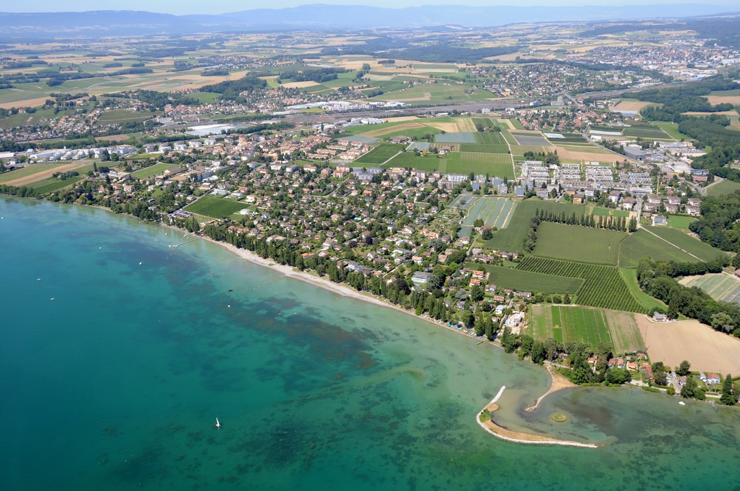 vue aérienne préverenges