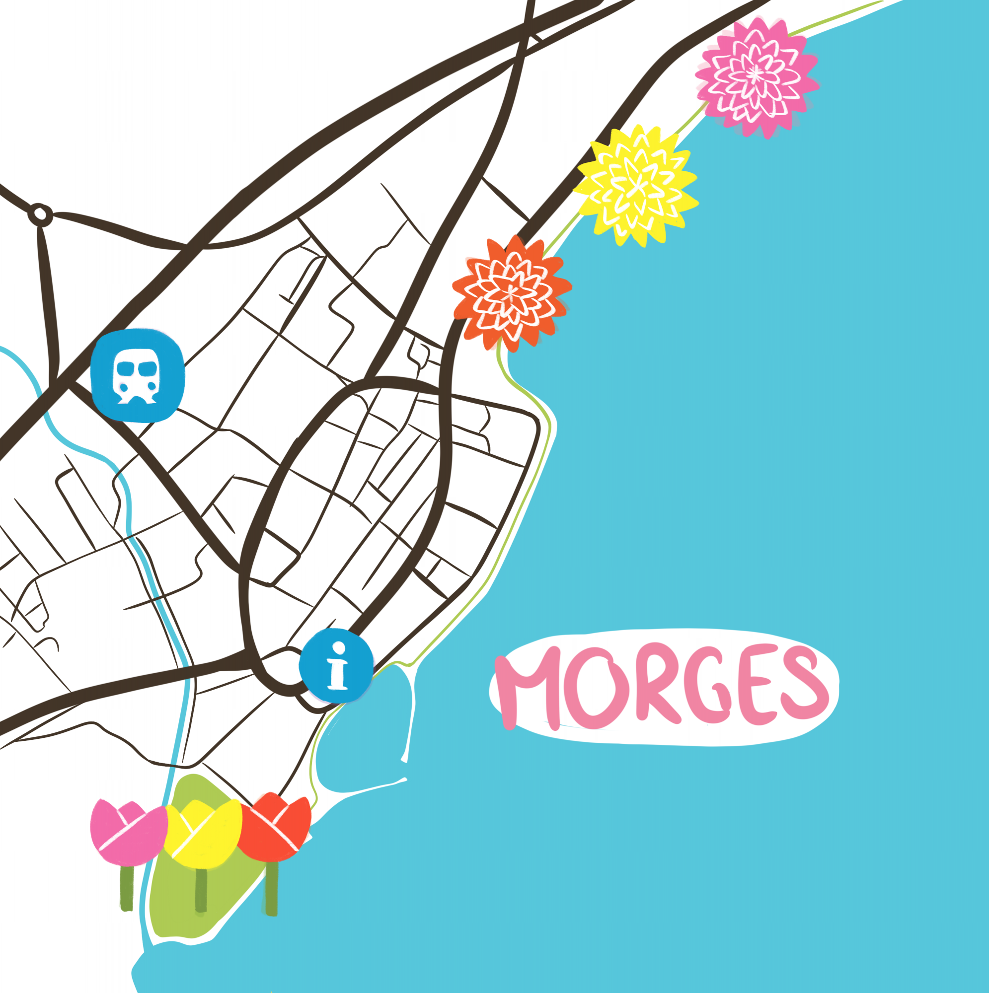 Illustrations floralies Morges plan