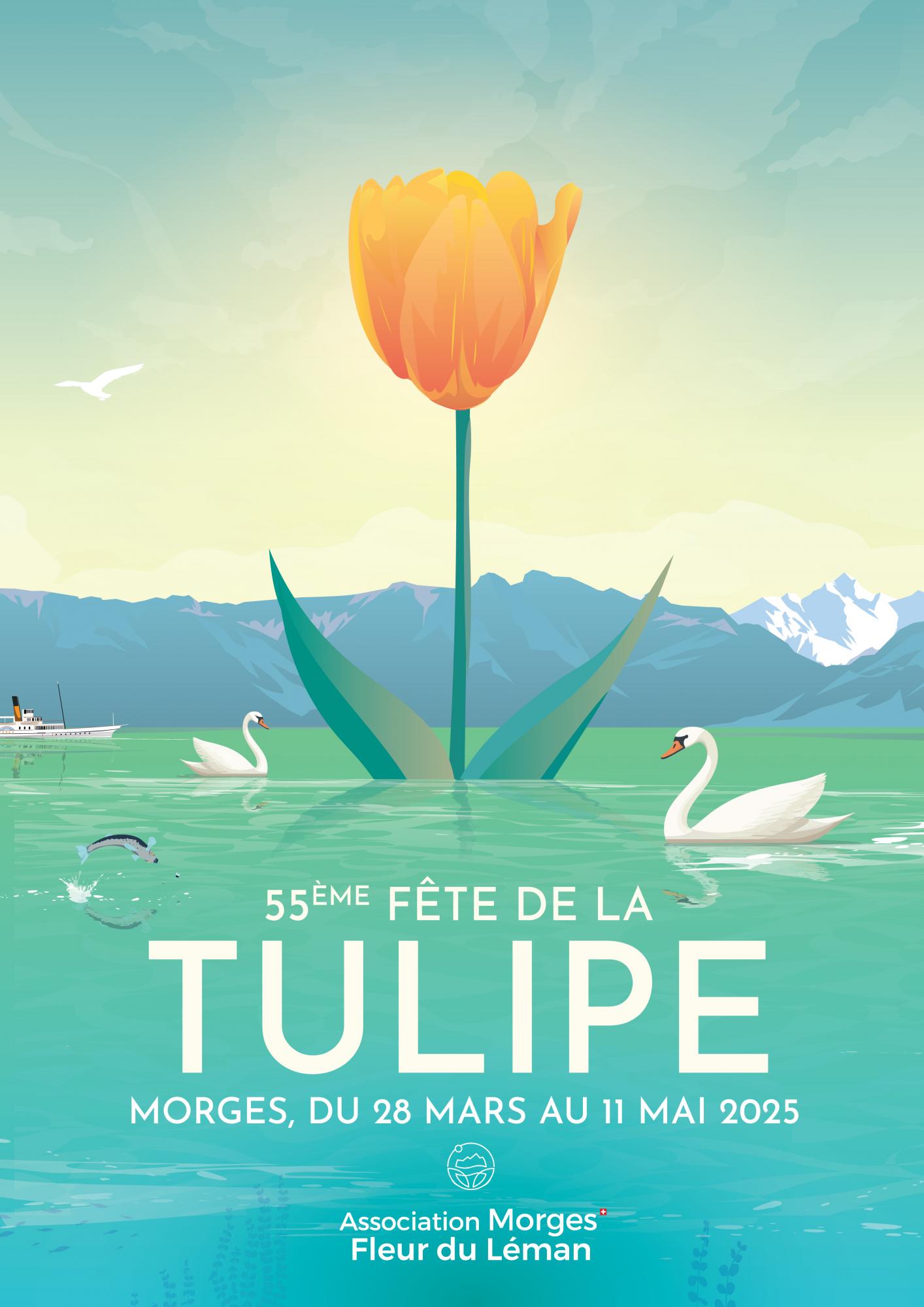 Affiche fête de la tulipe 2025