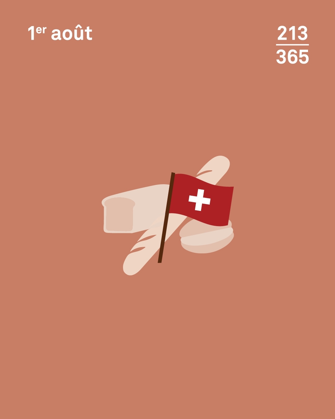 Calendrier 365 jours - ao&ucirc;t