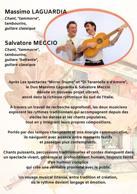 Concert spectacle avec Massimo Laguardia et Salvatore Meccio