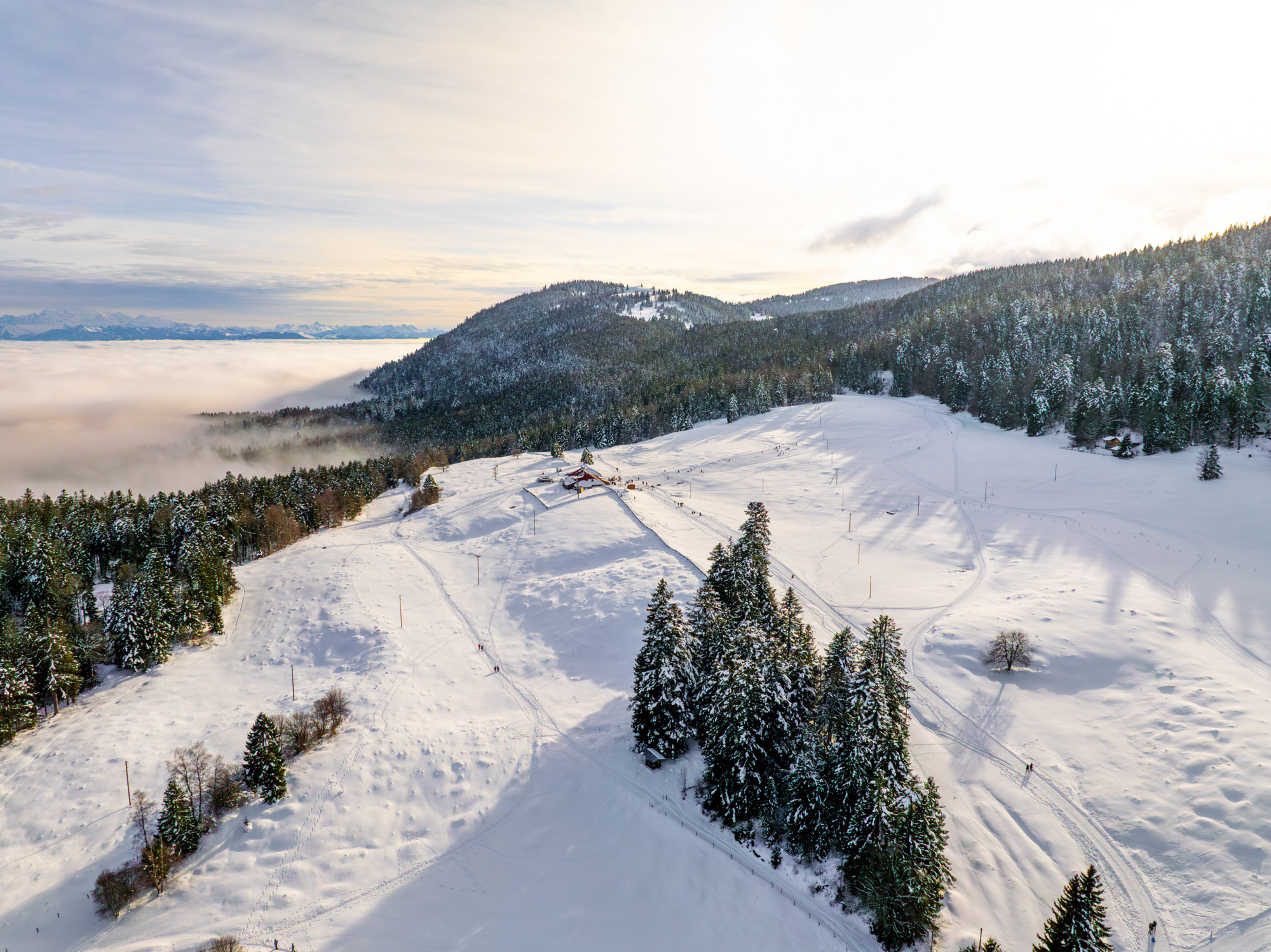 Mollendruz hiver - vue aérienne