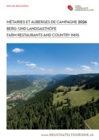 Métairies et auberges de campagne 2026 - Pays de Neuchâtel