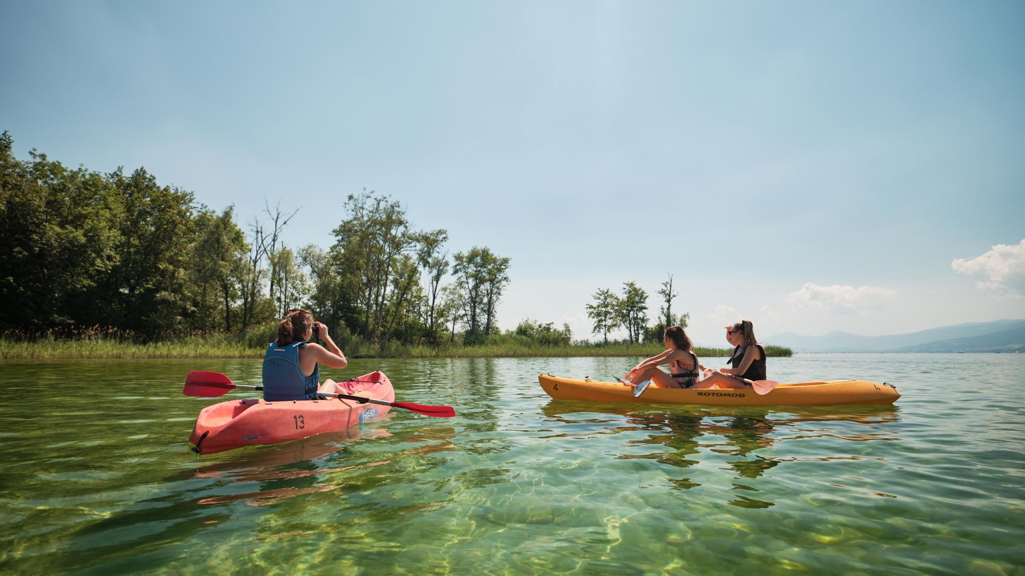 canoeing on Lake Neuchâtel