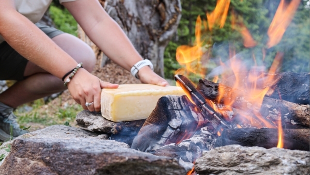 Raclette in an alpine pasture