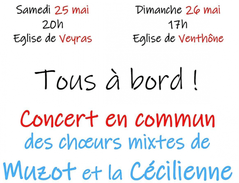 Choeur du Muzot et la Cécilienne - Tous à bord 2024