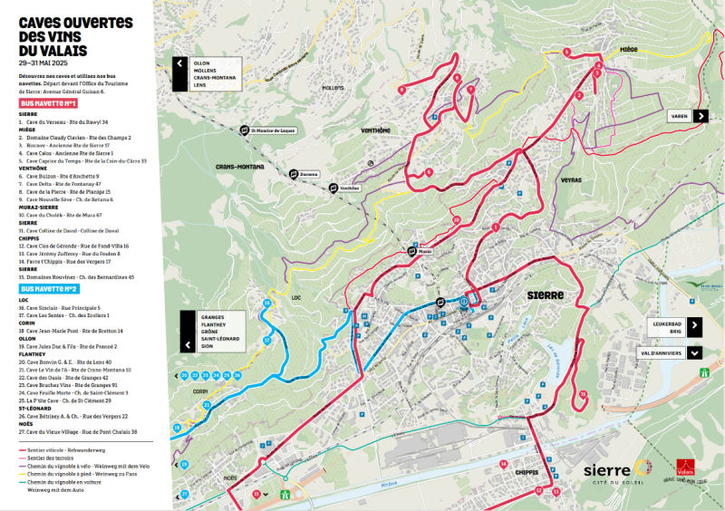 Plan et horaire Cave ouverte