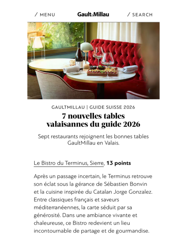 GaultMillau - Le Bistro du Terminus