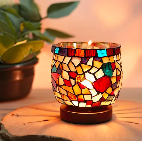 Bougeoir en mosaïque pour les enfants