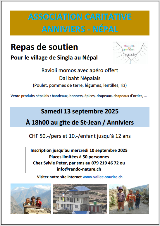 Repas de soutien - népal