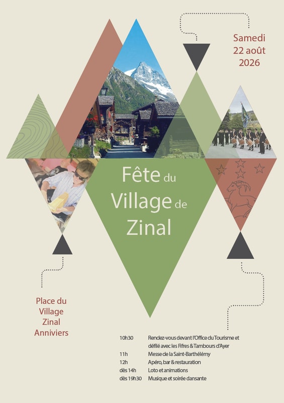 Affiche Fête du village de Zinal 2025