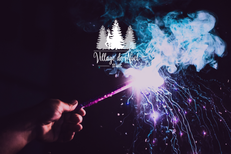 spectacle feu et lumière - village de noel
