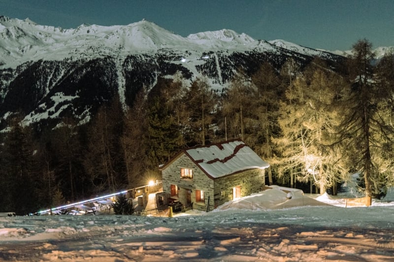 Cabane Illhorn de nuit