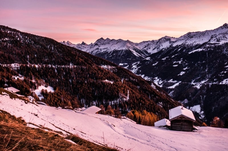 Chandolin - coucher de soleil