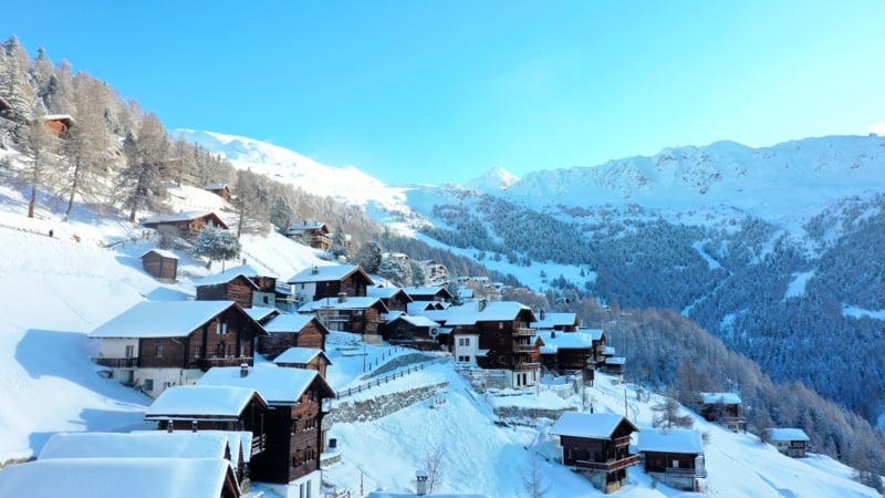 Chandolin village in winter