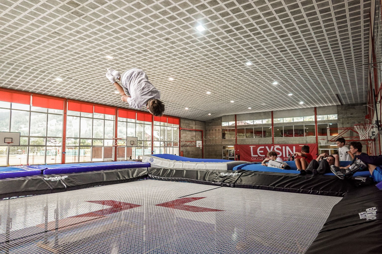 Freestyle-Trampolin in Leysin