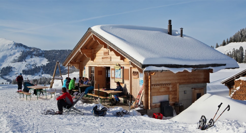 Refuge de Pra Cornet - hiver - Les Mosses