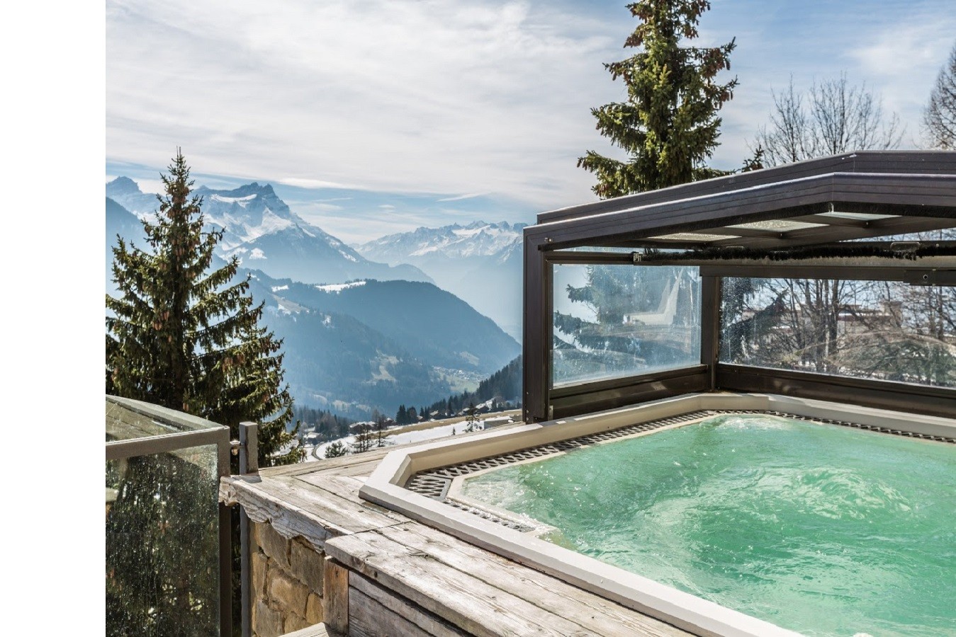 Hotel le Grand Chalet / jacuzzi - Frühling - Leysin