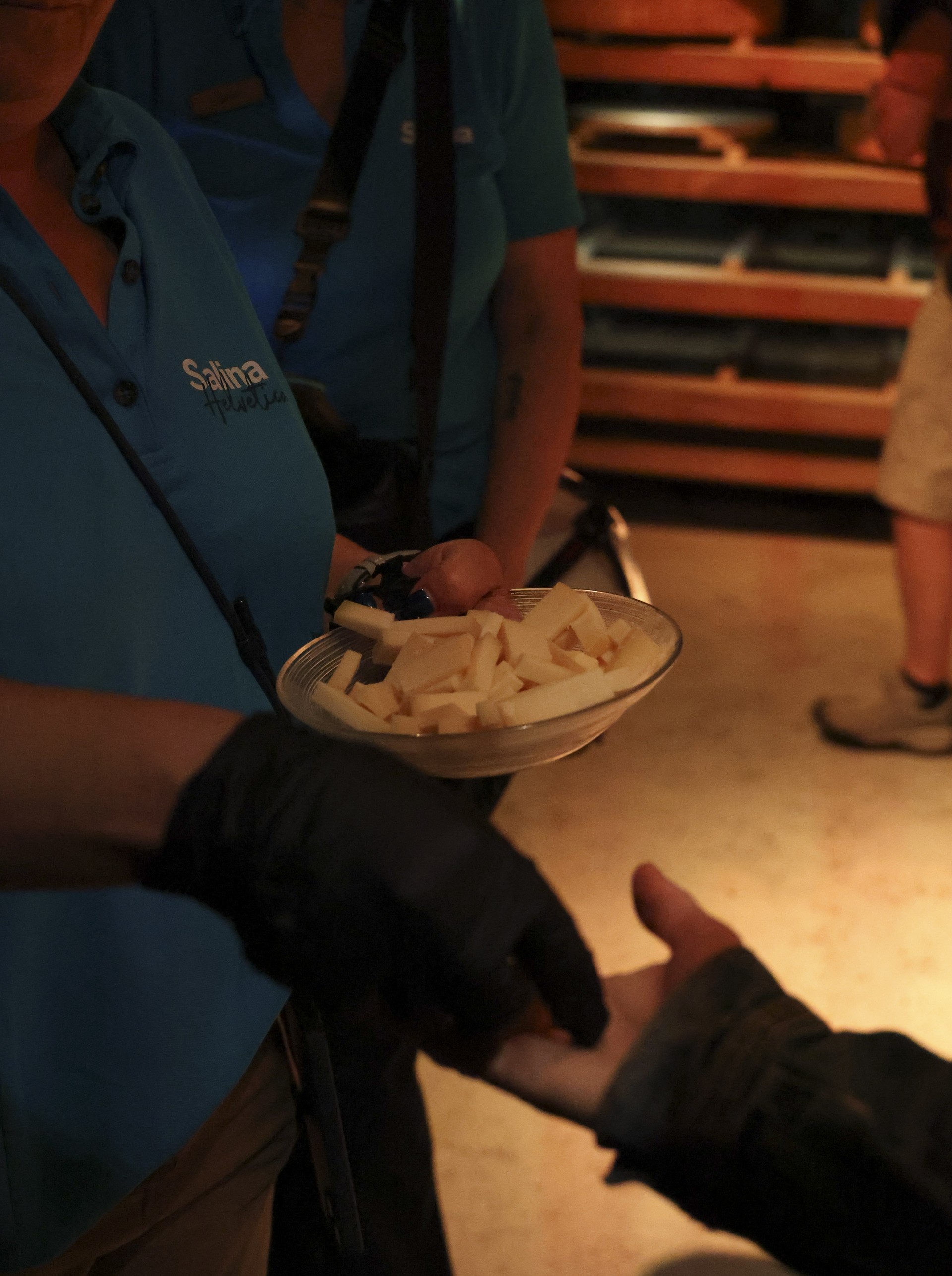 Wir geniessen ein Stück Gruyère AOP mitten in den Bergen