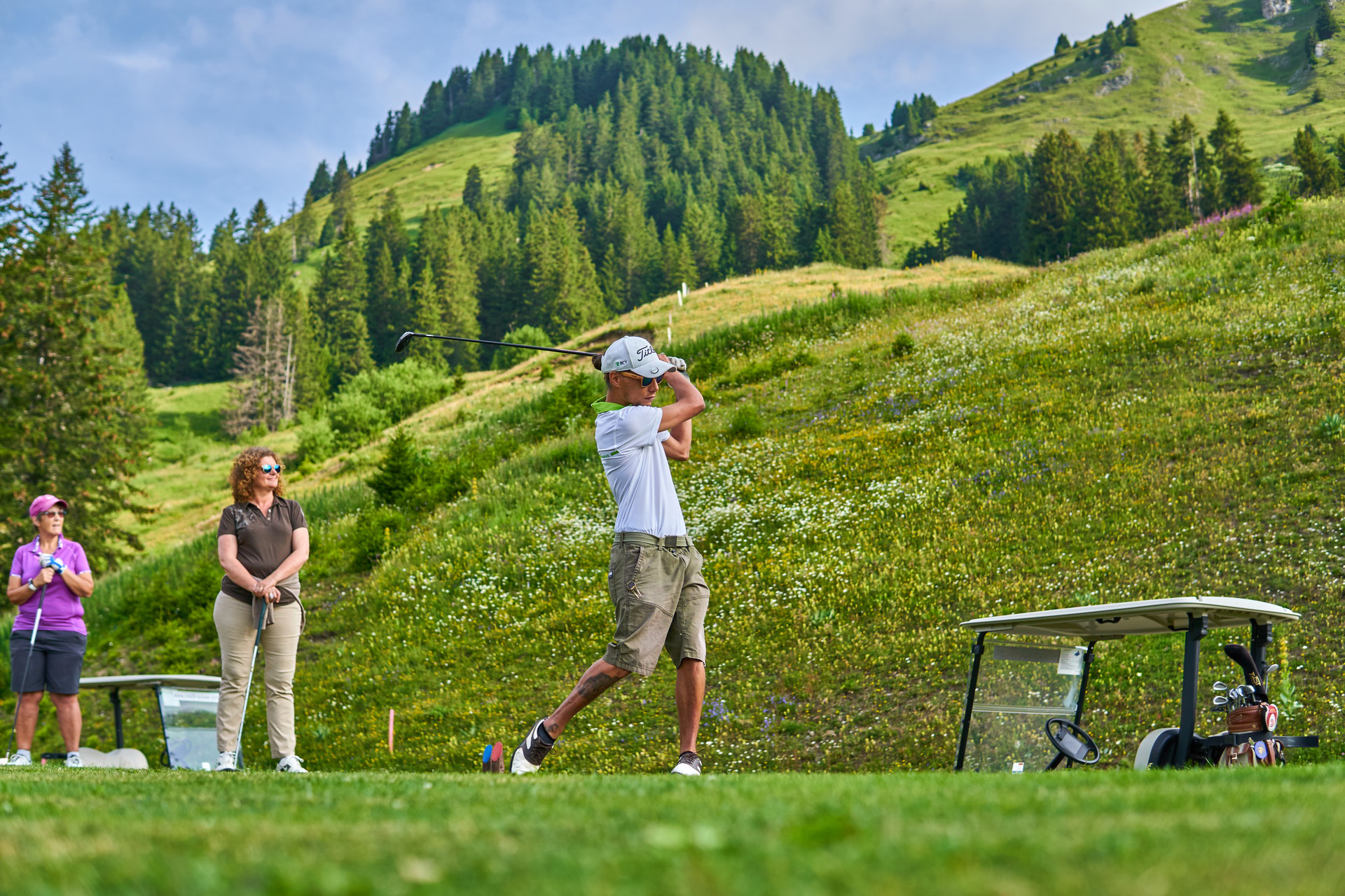 Golfer on the Villars course