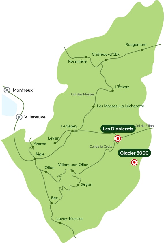 Plan d'accès pour Les Diablerets