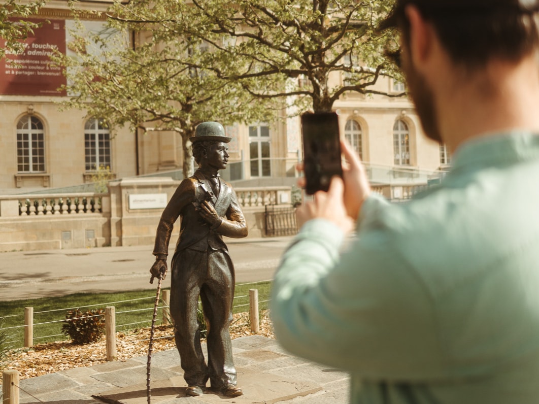 Photo Statue Chaplin