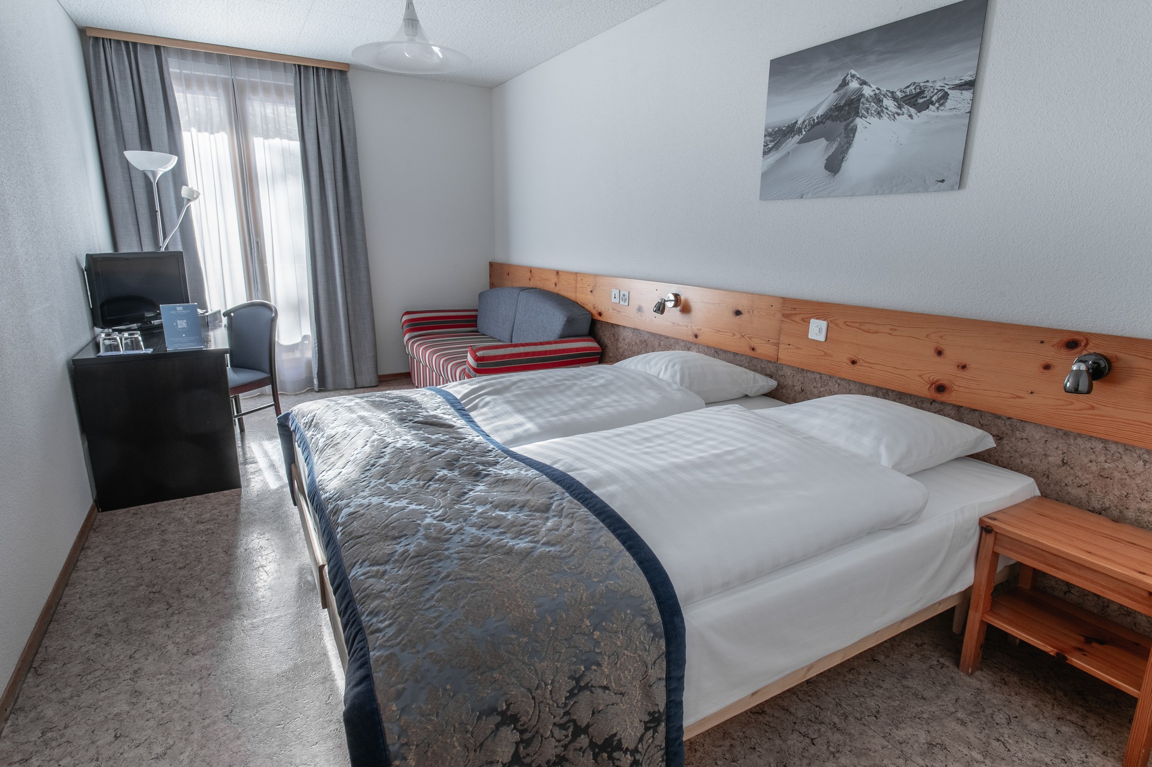 Chambre de l'hôtel Les Sources