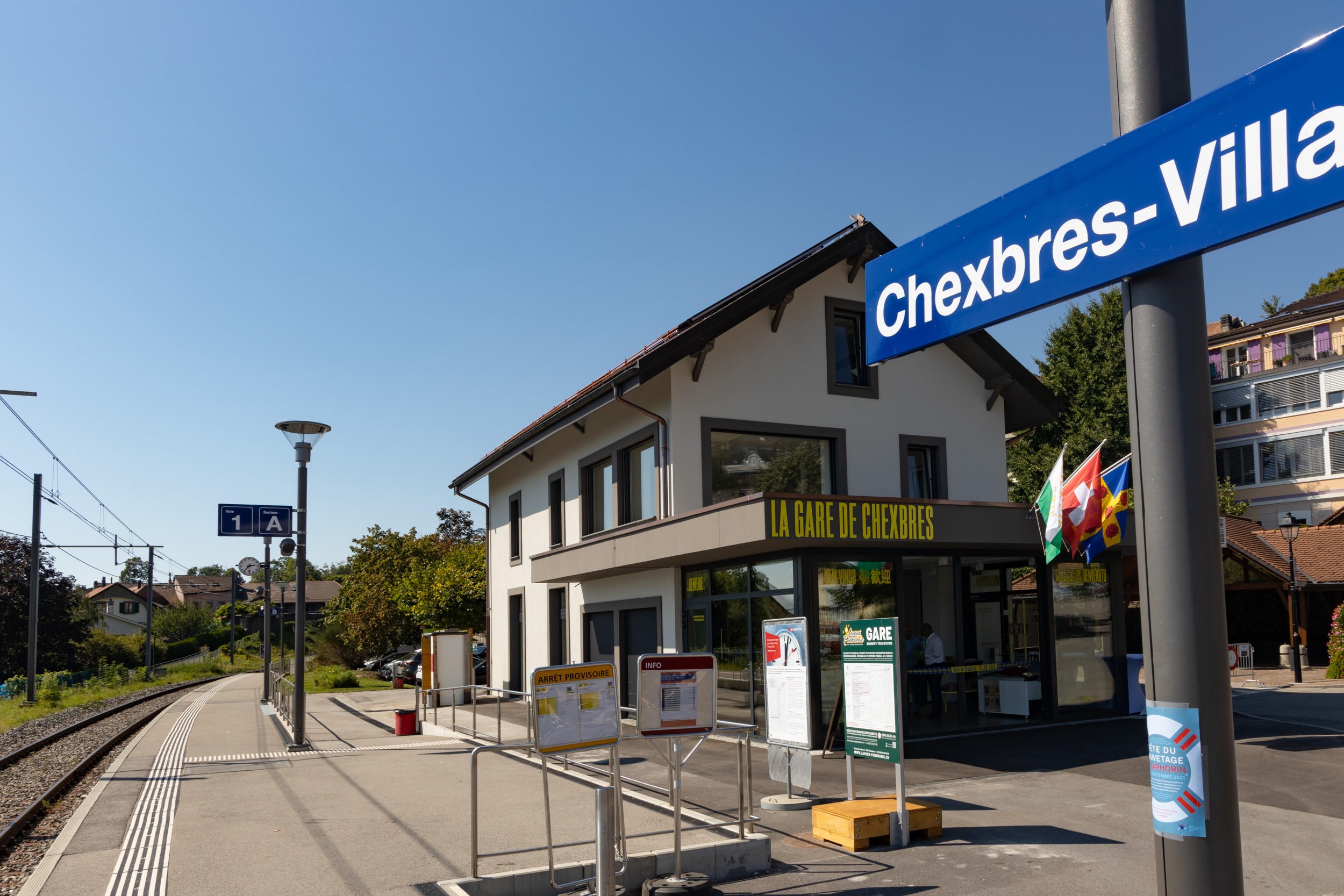 Nouvelle Gare de Chexbres Vue Depuis le Quai