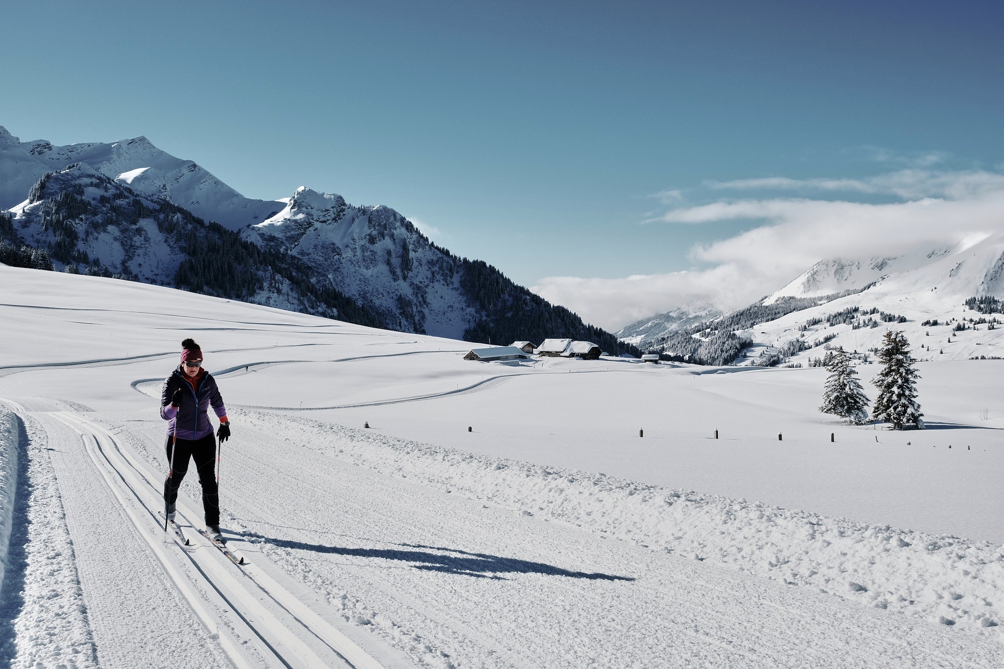 Les pistes de ski de fond dans l'Espace Nordique des Alpes Vaudoises